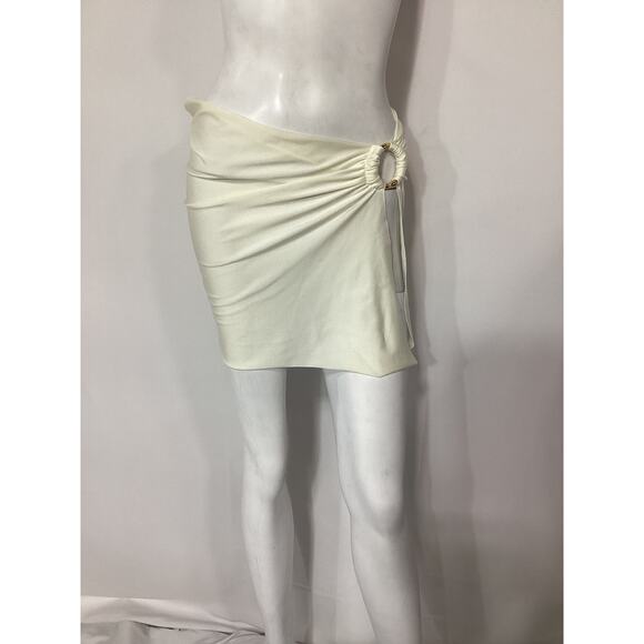 Retrofete 'Lini Lycra' White Mini Skirt Size M - Picture 2 of 3